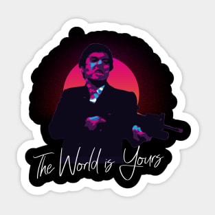 Retrowave Scarface 80s Sticker